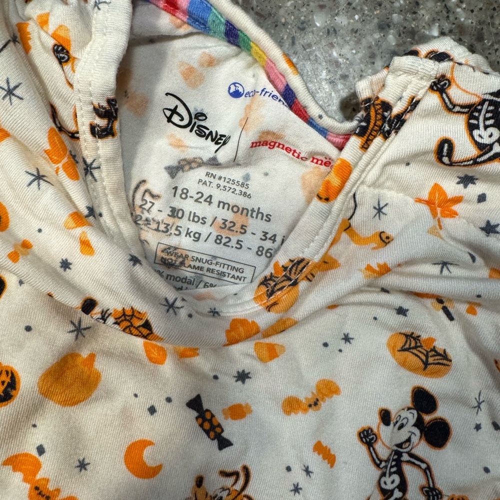 Magnetic Me Kids Pajamas - Cream and Orange